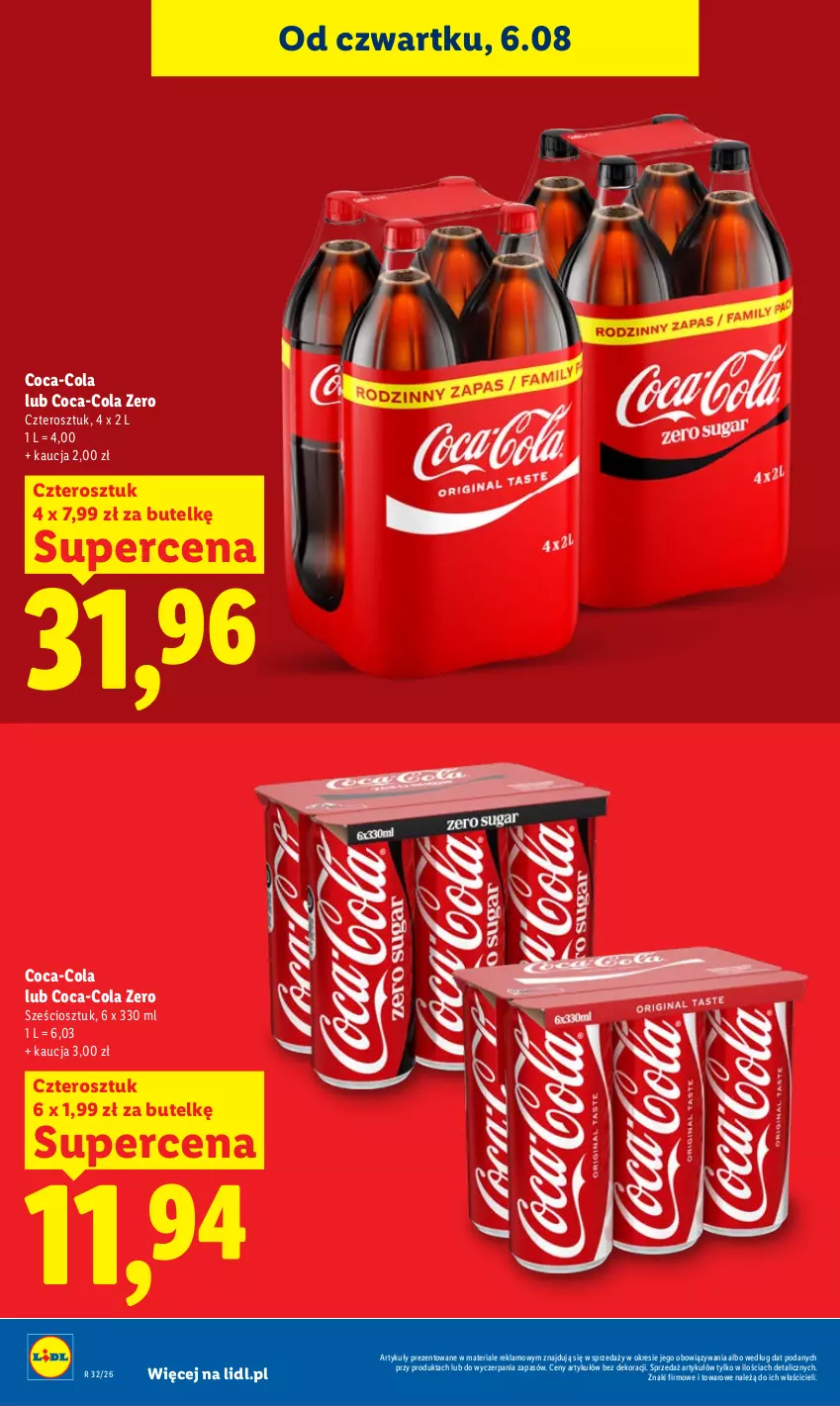 Gazetka promocyjna Lidl - Gazetka ważna od 6.08 do 8.08 - ważna 06.08 do 08.08.2026 - strona 24 - produkty: Coca-Cola