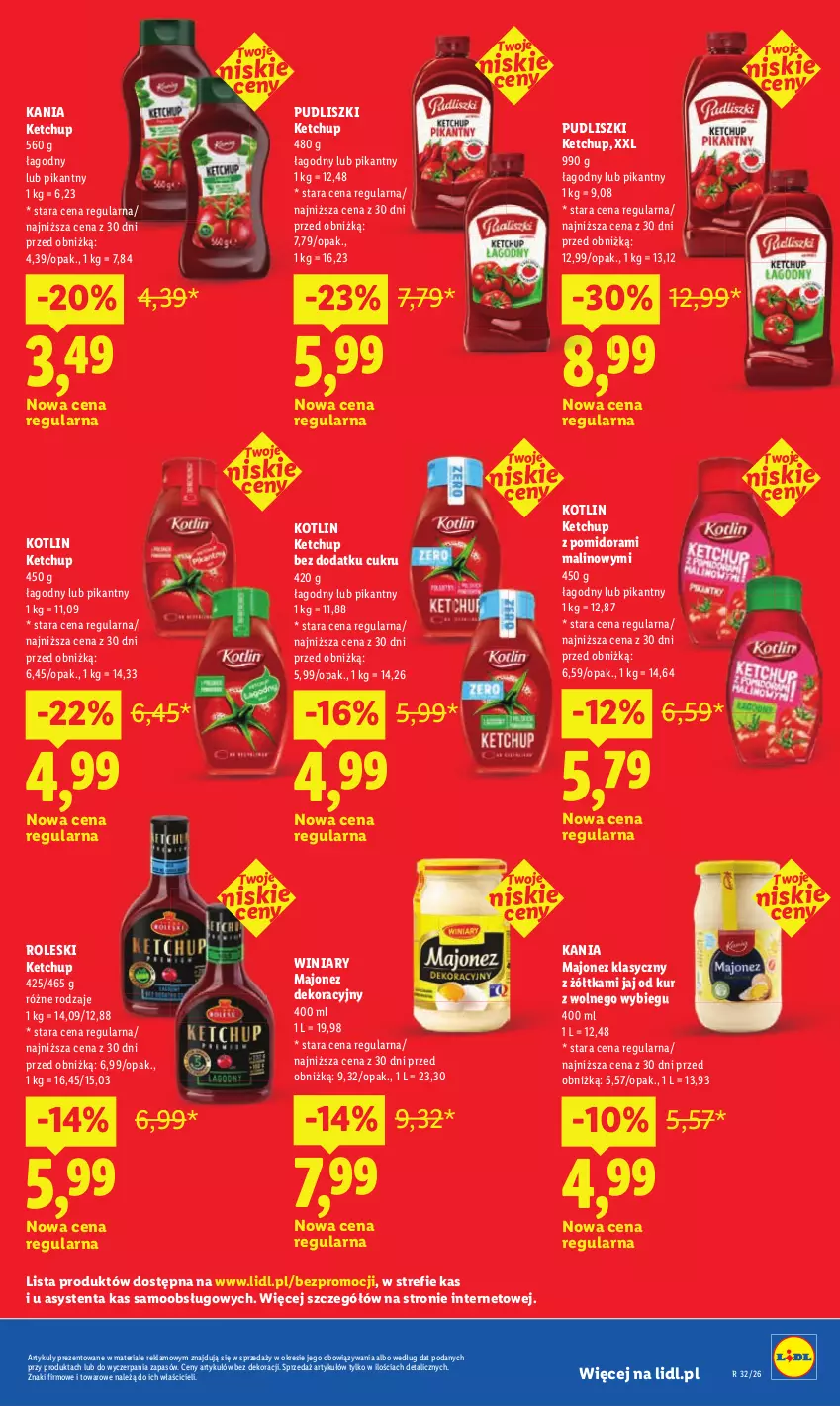 Gazetka promocyjna Lidl - Gazetka ważna od 6.08 do 8.08 - ważna 06.08 do 08.08.2026 - strona 37 - produkty: Ketchup, Kotlin, Majonez, Pudliszki, Winiary