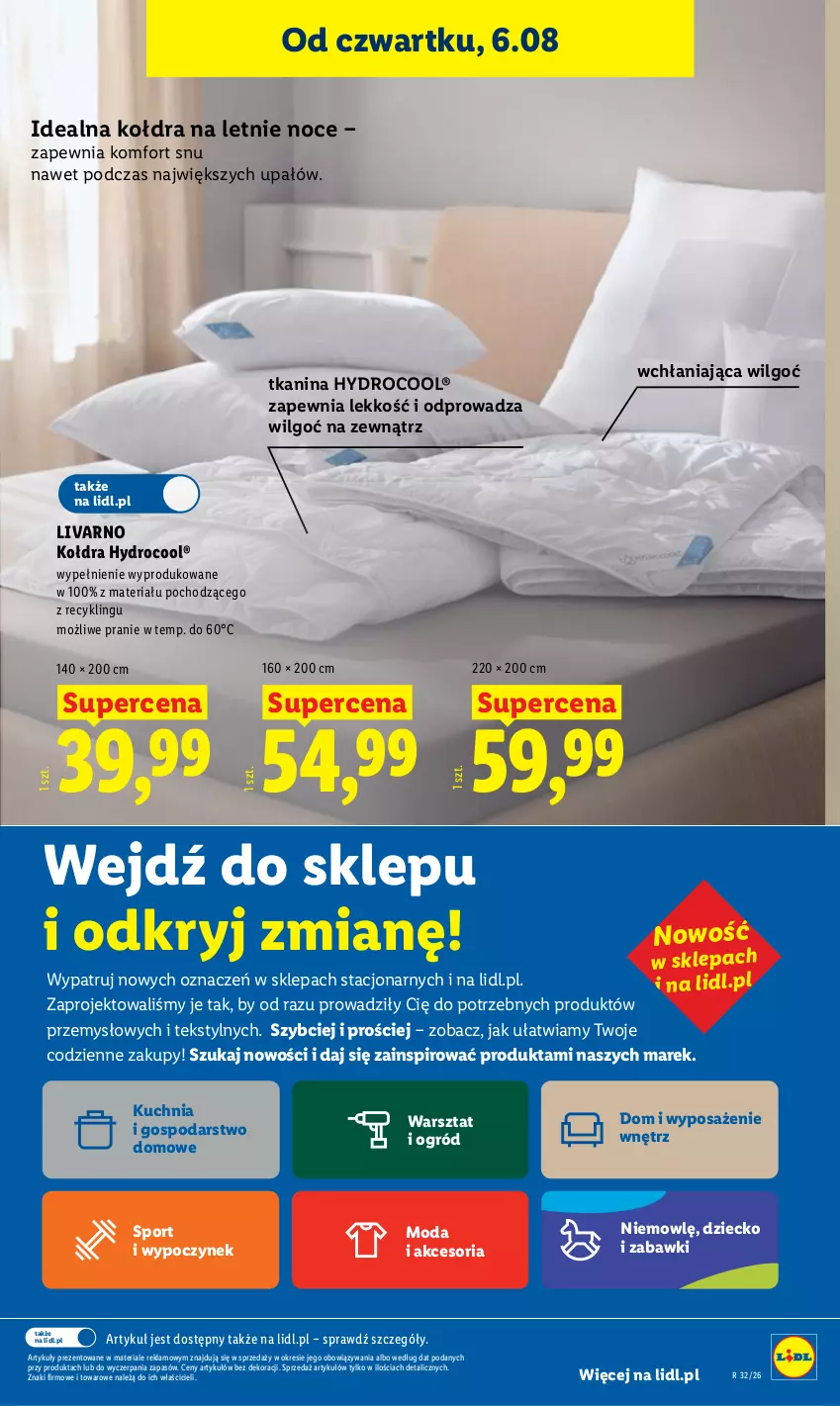 Gazetka promocyjna Lidl - Gazetka ważna od 6.08 do 8.08 - ważna 06.08 do 08.08.2026 - strona 41 - produkty: Ivar, Kołdra, Kuchnia, LG, Moda, Ogród, Por, Sport