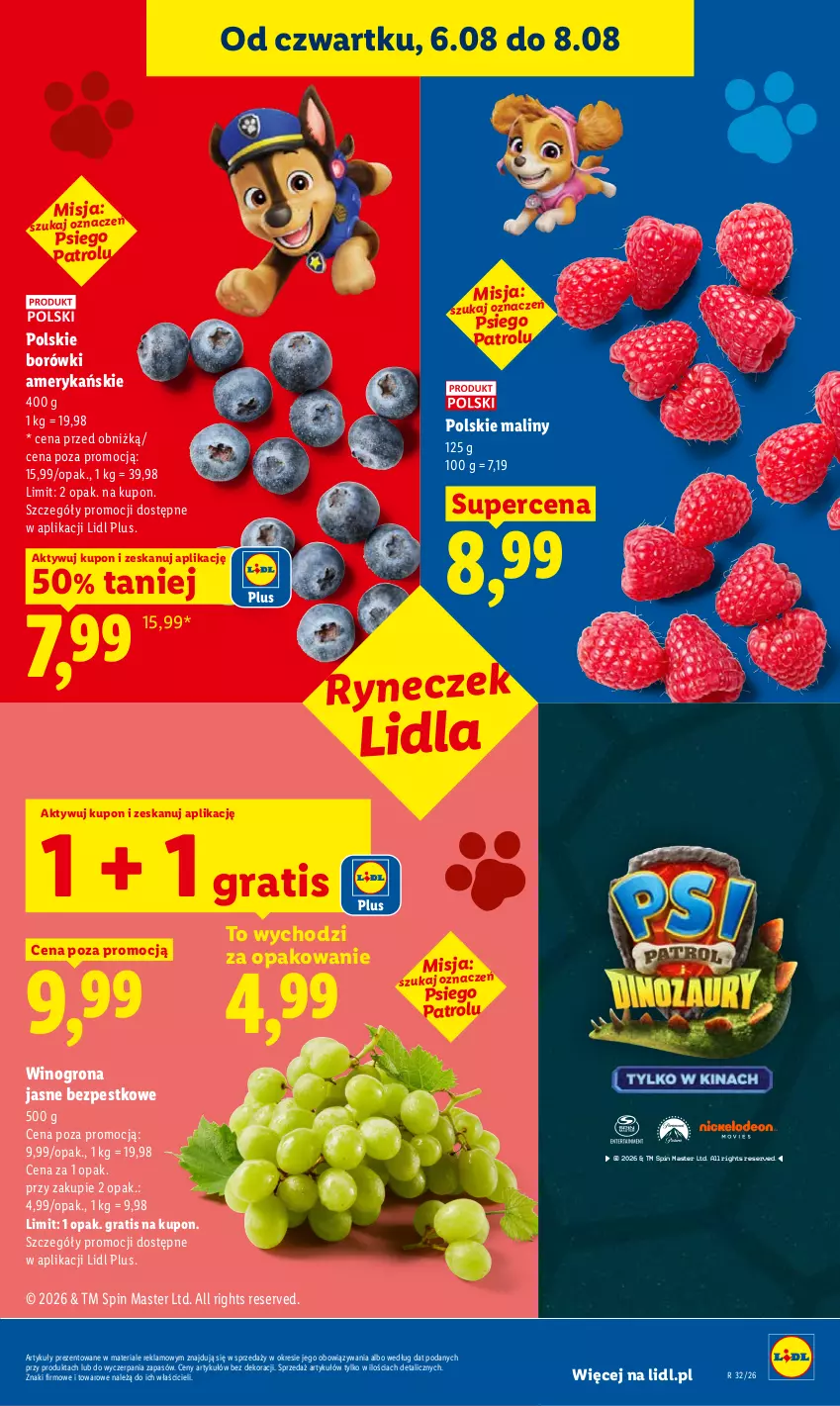 Gazetka promocyjna Lidl - Gazetka ważna od 6.08 do 8.08 - ważna 06.08 do 08.08.2026 - strona 49 - produkty: Gra, Maliny, Ser, Wino, Winogrona