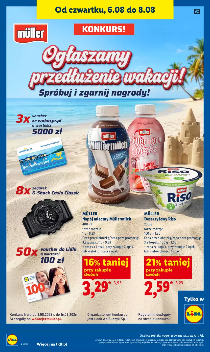 Gazetka promocyjna Lidl - Gazetka ważna od 6.08 do 8.08 - ważna 06.08 do 08.08.2026 - strona 60 - produkty: Deser, Gra, Grafika, Müller, Müllermilch, Napój, Napój mleczny, Ryż, Ser