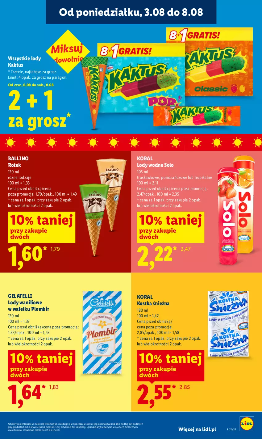 Gazetka promocyjna Lidl - Gazetka ważna od 6.08 do 8.08 - ważna 06.08 do 08.08.2026 - strona 67 - produkty: Kaktus, Lody