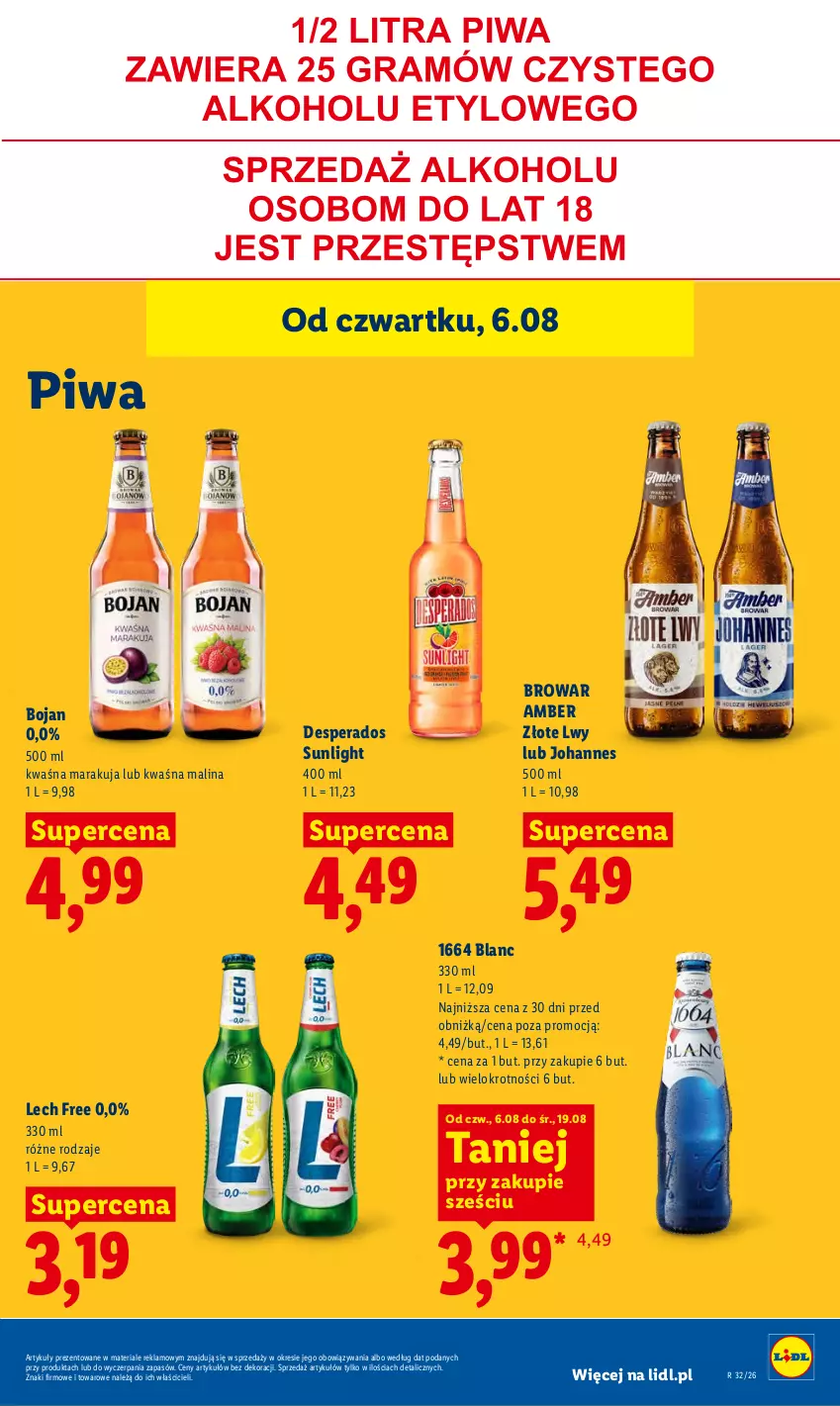 Gazetka promocyjna Lidl - Gazetka ważna od 6.08 do 8.08 - ważna 06.08 do 08.08.2026 - strona 73 - produkty: Desperados, Piwa
