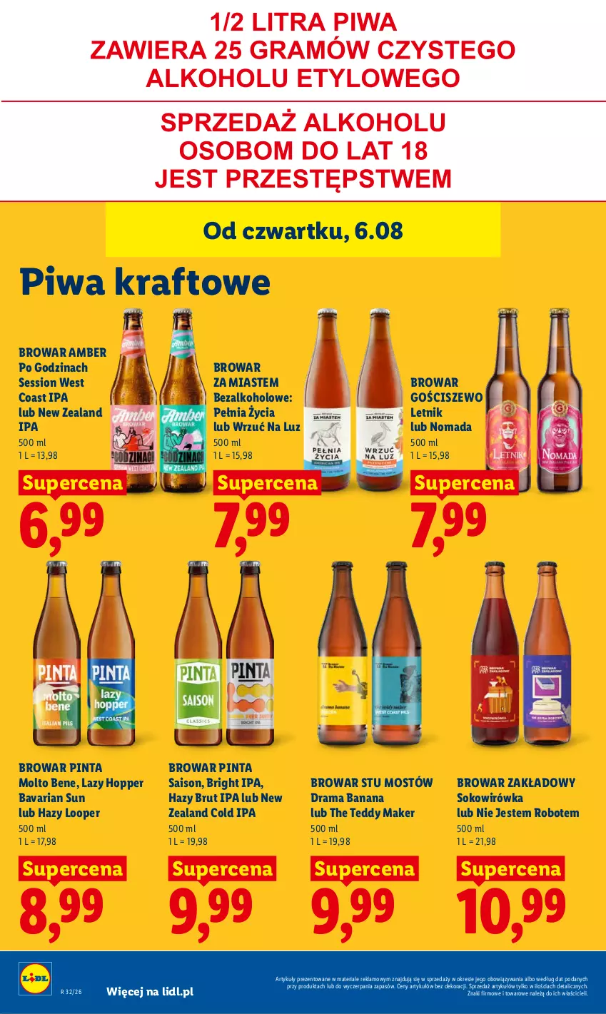 Gazetka promocyjna Lidl - Gazetka ważna od 6.08 do 8.08 - ważna 06.08 do 08.08.2026 - strona 74 - produkty: Piwa, Rama, Robot, SESSIO, Sok