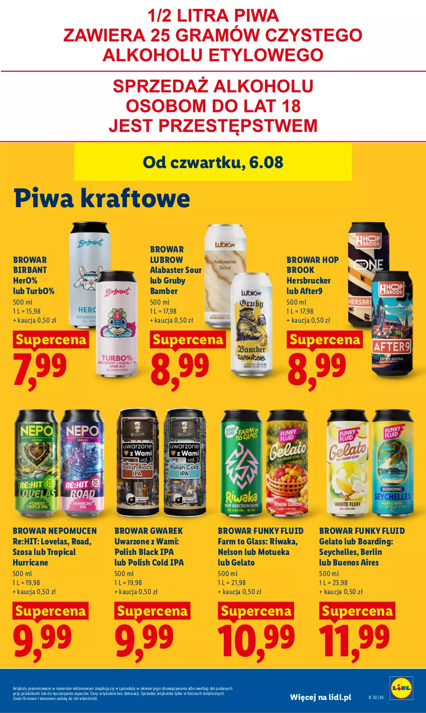 Gazetka promocyjna Lidl - Gazetka ważna od 6.08 do 8.08 - ważna 06.08 do 08.08.2026 - strona 75 - produkty: Fa, Lack, Lovela, Piwa, Tropical