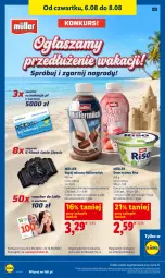Gazetka promocyjna Lidl - Gazetka ważna od 6.08 do 8.08 - Gazetka - ważna od 08.08 do 08.08.2026 - strona 60 - produkty: Ser, Ryż, Gra, Müllermilch, Müller, Napój mleczny, Deser, Napój, Grafika