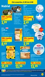 Gazetka promocyjna Lidl - Gazetka ważna od 6.08 do 8.08 - Gazetka - ważna od 08.08 do 08.08.2026 - strona 61 - produkty: Ser, Por, Piątnica, Cars, Kawa, Mlekovita, Radamer, Mascarpone, Serek, Bieluch, Pilos, Gouda, Mleko