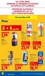 Gazetka promocyjna Lidl - Gazetka ważna od 6.08 do 8.08 - Gazetka - ważna od 08.08 do 08.08.2026 - strona 72 - produkty: Piwa, Gra, Kasztelan, Tyskie, Harnaś, Kozel