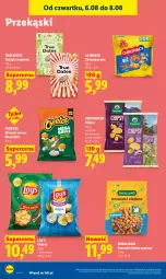Gazetka promocyjna Lidl - Gazetka ważna od 6.08 do 8.08 - Gazetka - ważna od 08.08 do 08.08.2026 - strona 80 - produkty: Cheetos, Ser, Lajkonik, Orzeszki, Chipsy, Daktyle, Chrupki, Przysnacki, Orzeszki ziemne, Lay’s, Bakalland