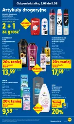 Gazetka promocyjna Lidl - Gazetka ważna od 6.08 do 8.08 - Gazetka - ważna od 08.08 do 08.08.2026 - strona 85 - produkty: Dezodorant, Pasta do zębów, Schwarzkopf, Dove, Szampon, Odżywka, Antyperspirant