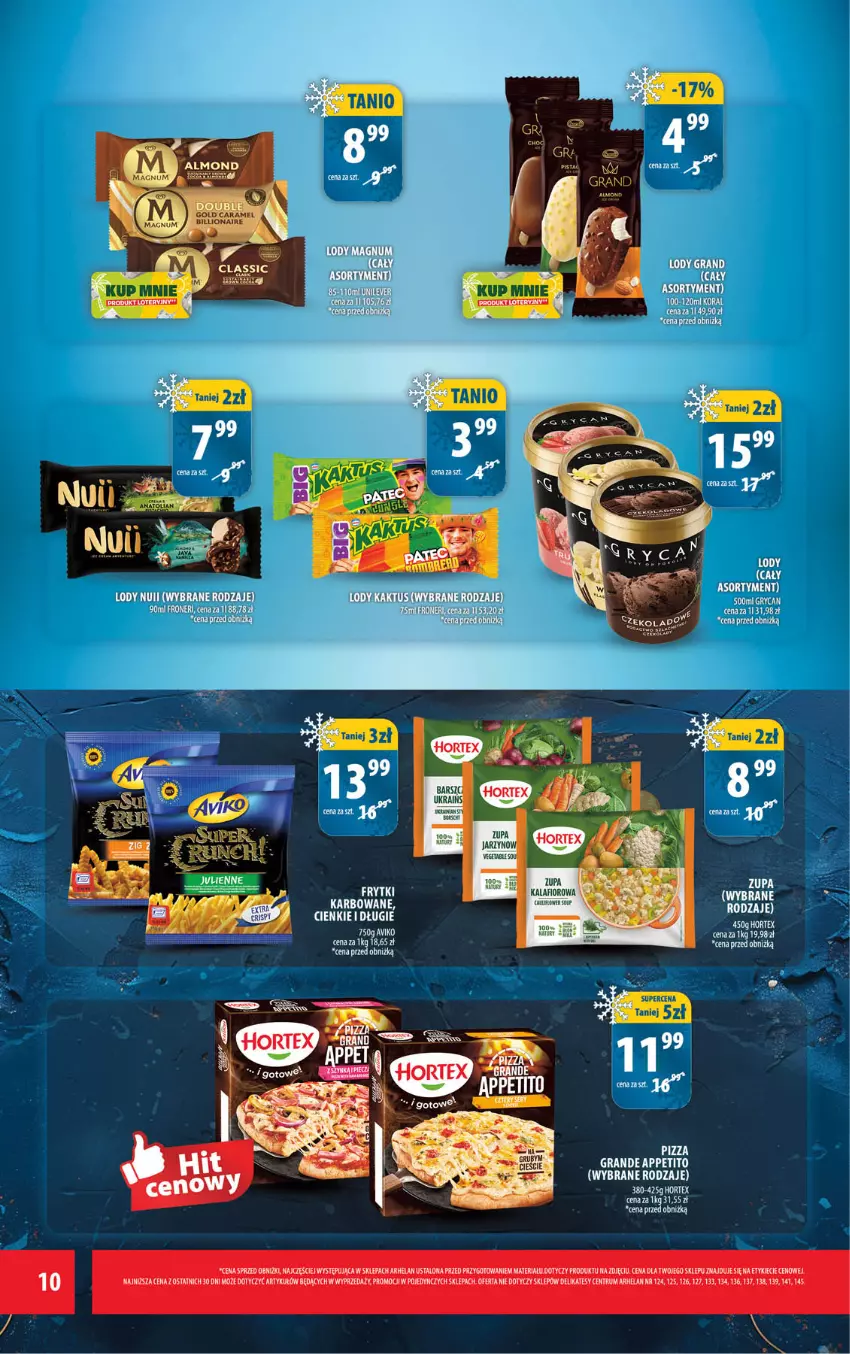 Gazetka promocyjna Arhelan - Gazetka - ważna 19.06 do 28.06.2026 - strona 10 - produkty: Frytki, Gra, Kalafior, LG, Lion, Lody