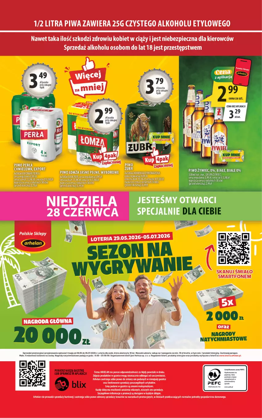 Gazetka promocyjna Arhelan - Gazetka - ważna 19.06 do 28.06.2026 - strona 20 - produkty: Fa, Perła, Piwo, Por