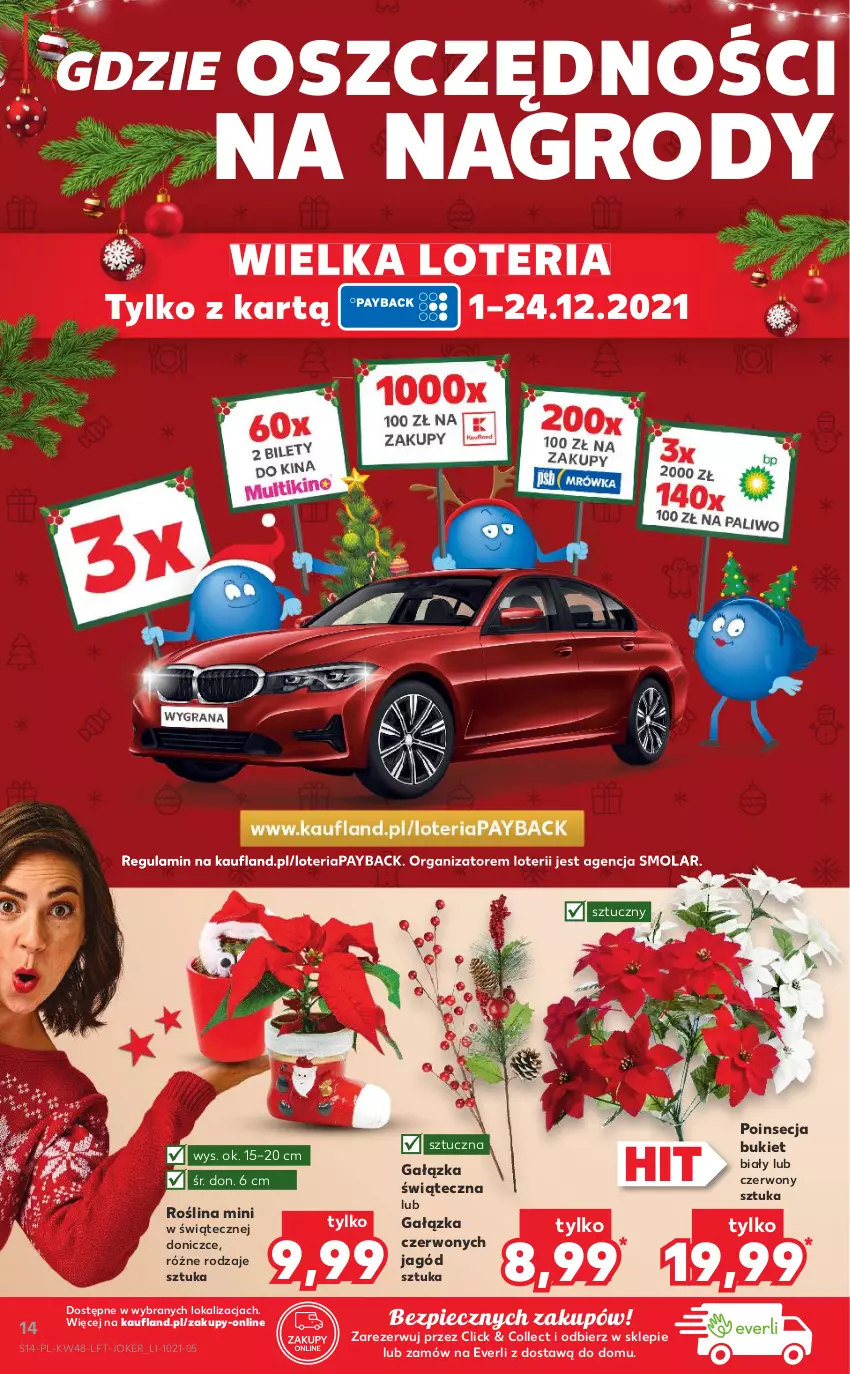 Gazetka promocyjna Kaufland - OFERTA TYGODNIA - ważna 02.12 do 08.12.2021 - strona 14 - produkty: Bukiet, Mola, Piec, Poinsecja