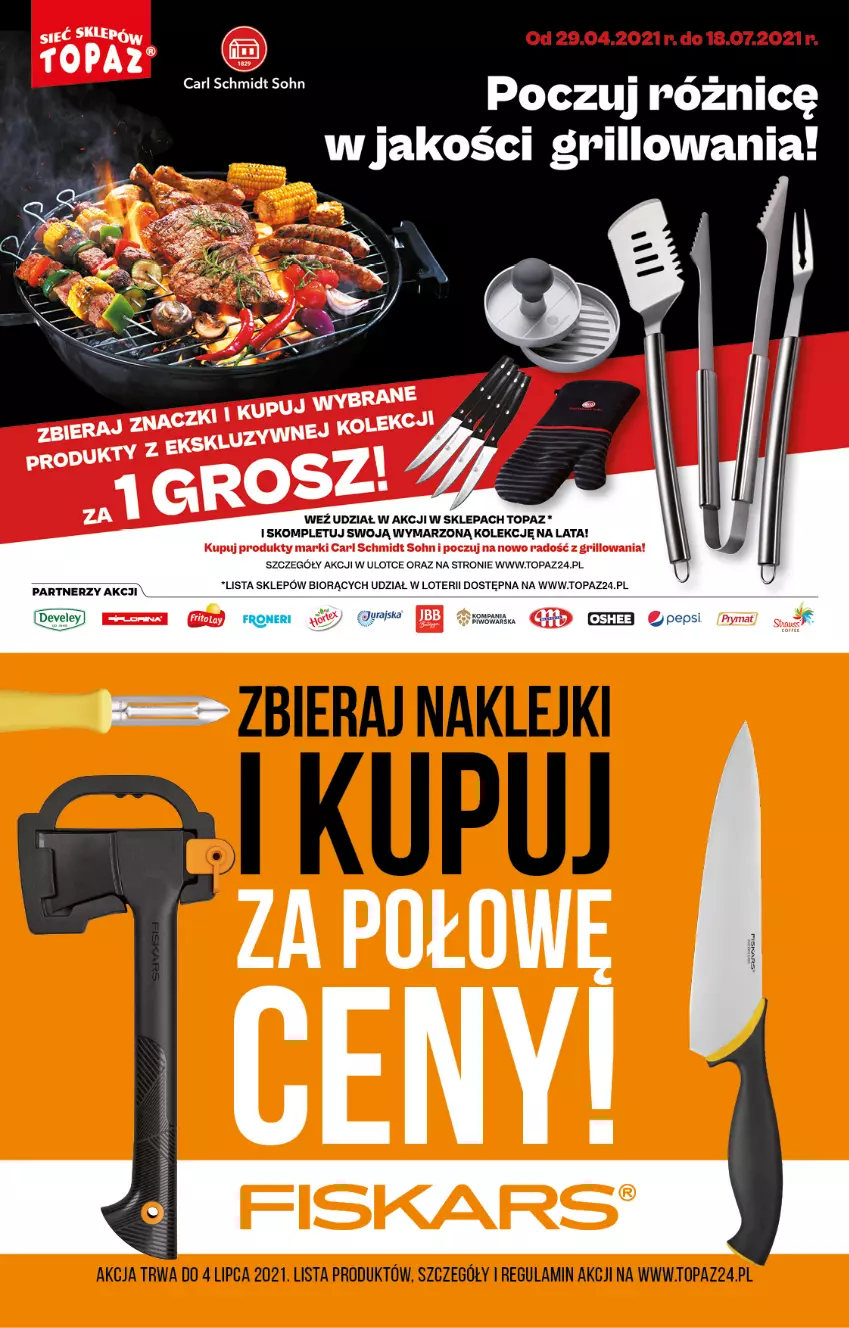 Gazetka promocyjna Topaz - Gazetka - ważna 27.05 do 02.06.2021 - strona 2 - produkty: Fiskars, Grill, Top