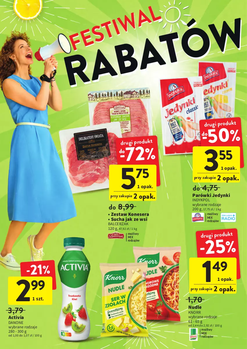 Gazetka promocyjna Intermarche - Okazjobranie - ważna 09.06 do 13.06.2022 - strona 2 - produkty: Activia, Danone, Knorr, Parówki, Ser