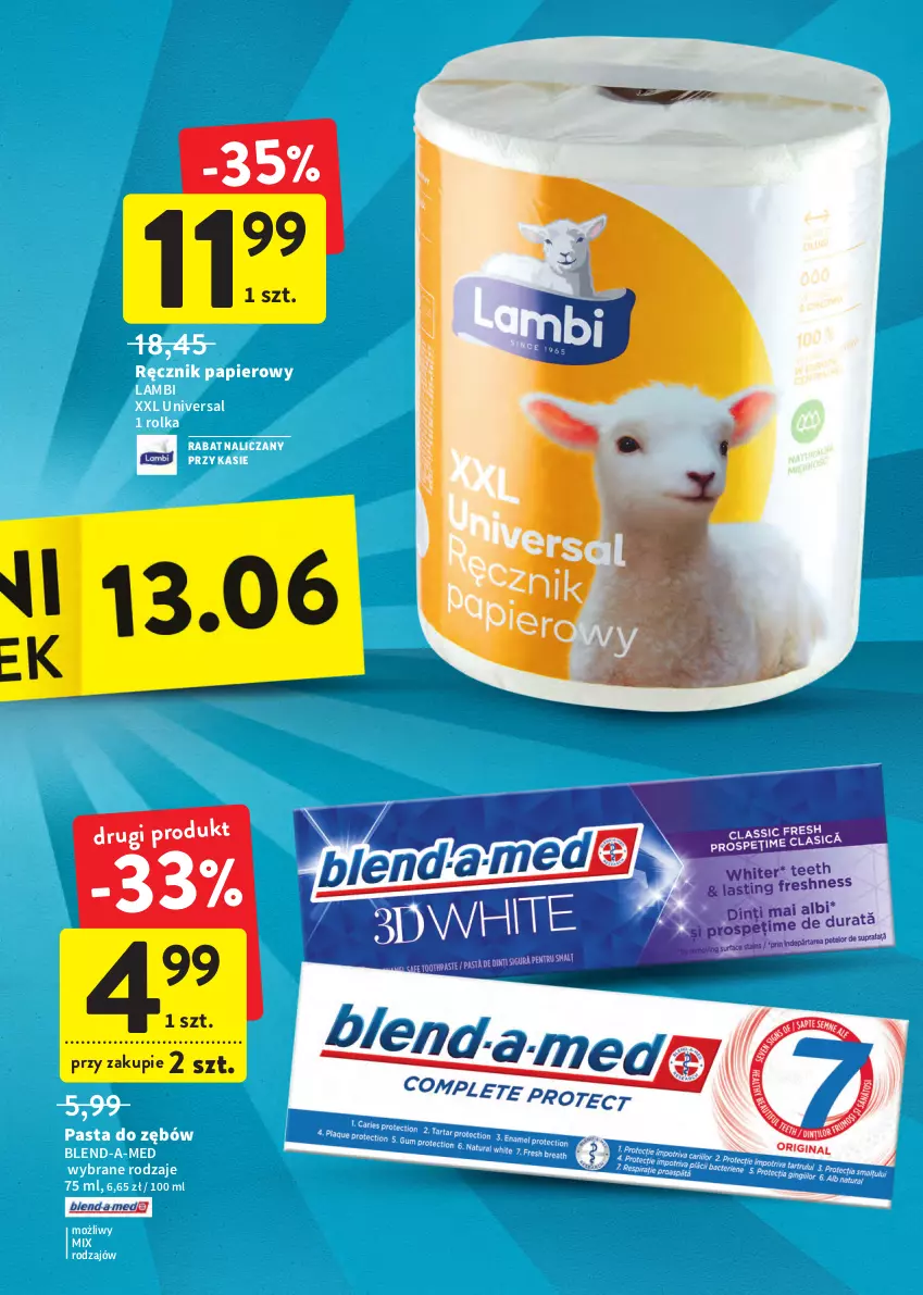 Gazetka promocyjna Intermarche - Okazjobranie - ważna 09.06 do 13.06.2022 - strona 37 - produkty: Blend-a-Med, Papier, Pasta do zębów, Ręcznik