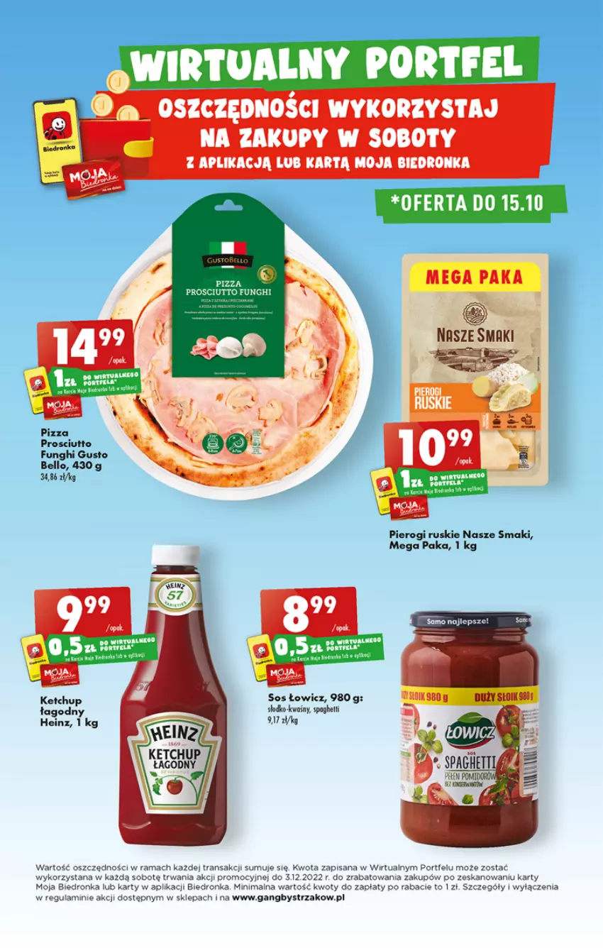 Gazetka promocyjna Biedronka - W tym tygodniu - ważna 13.10 do 19.10.2022 - strona 37 - produkty: Bell, Dron, Heinz, Isana, Ketchup, Pierogi, Pizza, Por, Prosciutto, Rama, Tago, Tran