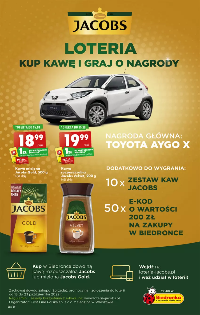 Gazetka promocyjna Biedronka - W tym tygodniu - ważna 13.10 do 19.10.2022 - strona 38 - produkty: Dron, Gra, Jacobs, Jacobs Velvet, Kawa, Kawa mielona, Velvet