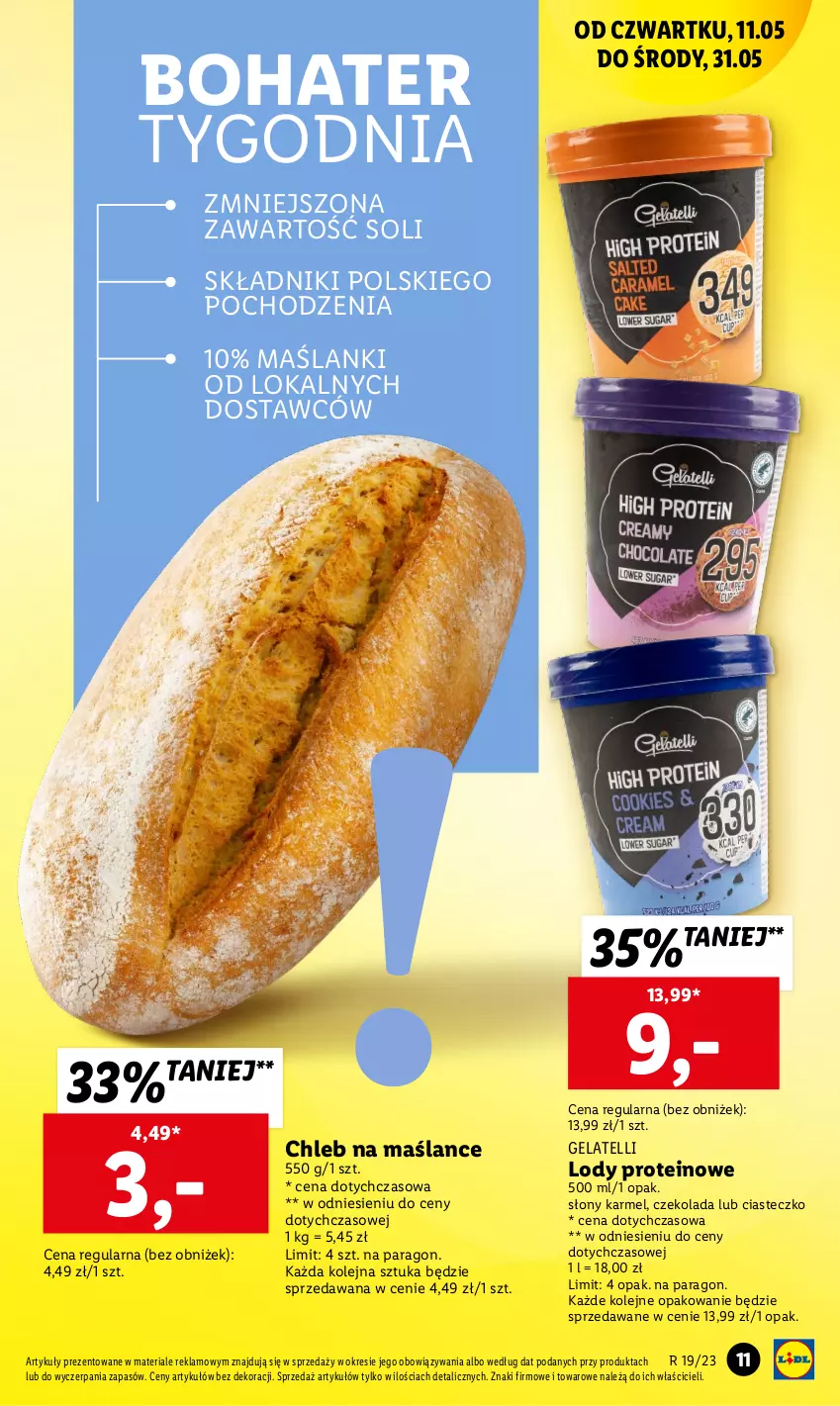 Gazetka promocyjna Lidl - GAZETKA - ważna 11.05 do 13.05.2023 - strona 15 - produkty: Chleb, Czekolada, Lanki, Lody, Olej