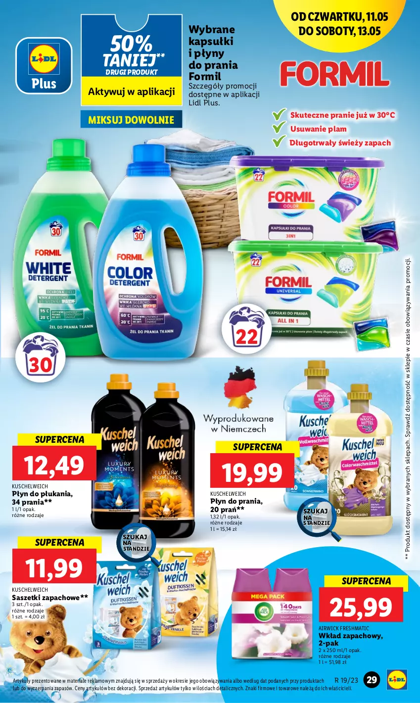 Gazetka promocyjna Lidl - GAZETKA - ważna 11.05 do 13.05.2023 - strona 35 - produkty: Płyn do płukania, Płyn do prania