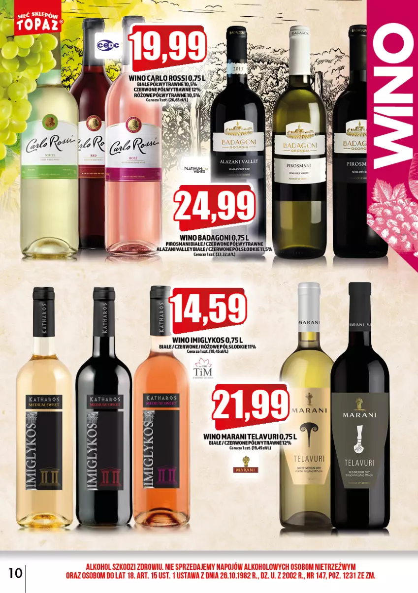 Gazetka promocyjna Topaz - Gazetka - ważna 01.06 do 30.06.2023 - strona 10 - produkty: Wino