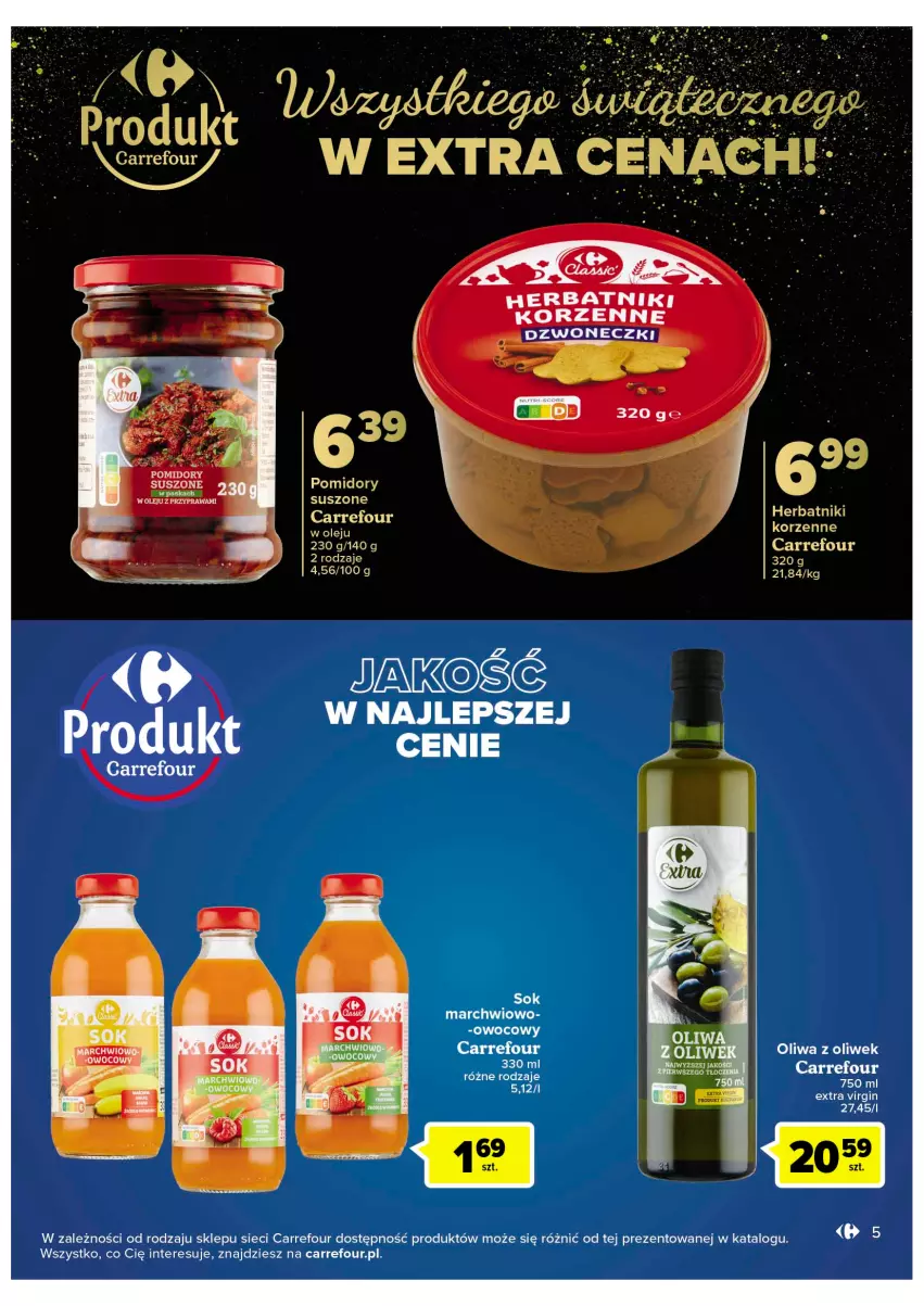 Gazetka promocyjna Carrefour - Gazetka Zyskoferty - ważna 22.11 do 03.12.2022 - strona 7 - produkty: Gin, Olej, Oliwa z oliwek, Pomidory, Sok