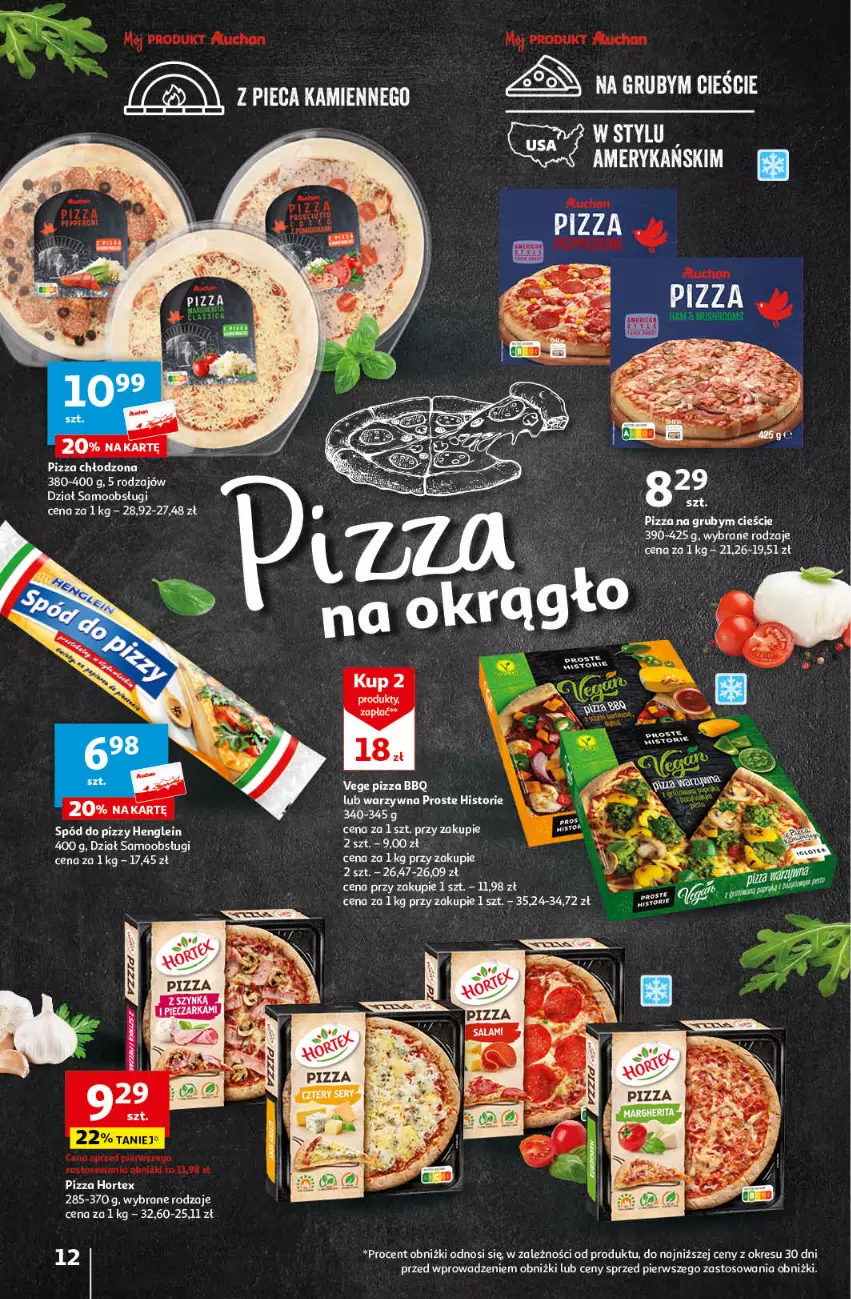 Gazetka promocyjna Auchan - Gazetka Z miłości do okazji Hipermarket Auchan - ważna 08.02 do 14.02.2024 - strona 12 - produkty: Hortex, Pizza, Spód do pizzy