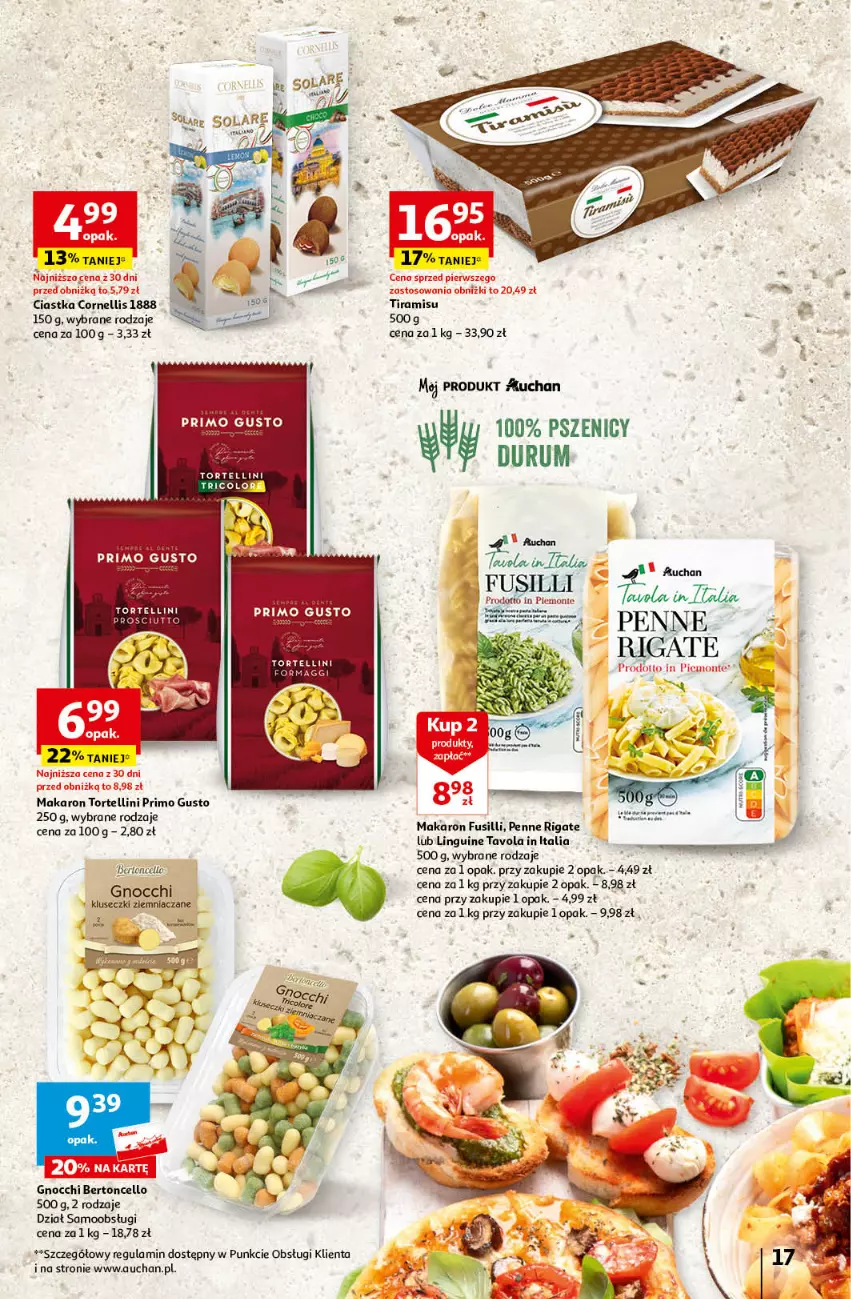 Gazetka promocyjna Auchan - Gazetka Z miłości do okazji Hipermarket Auchan - ważna 08.02 do 14.02.2024 - strona 17 - produkty: Ciastka, Gnocchi, Makaron, Penne, Prosciutto, Rum