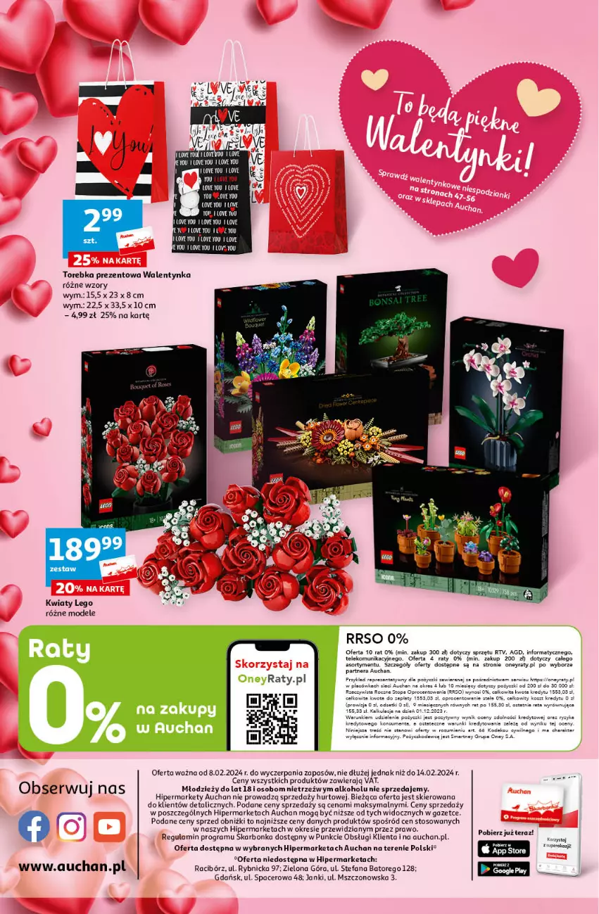 Gazetka promocyjna Auchan - Gazetka Z miłości do okazji Hipermarket Auchan - ważna 08.02 do 14.02.2024 - strona 56 - produkty: Acer, Fa, Gra, Kosz, LEGO, LG, Ser, Tera, Top, Torebka