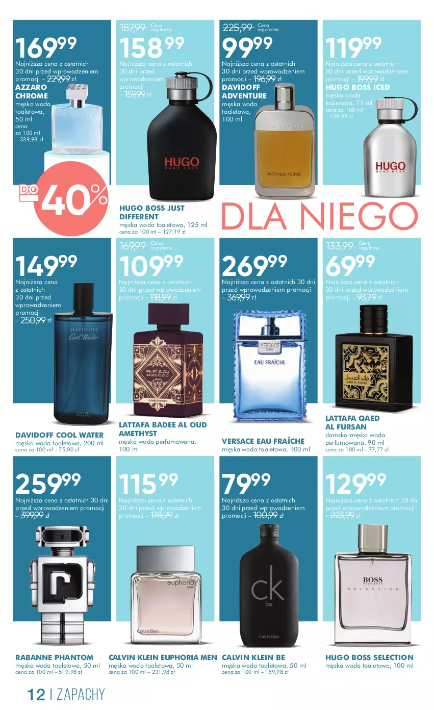 Gazetka promocyjna Super Pharm - Gazetka - ważna 19.03 do 01.04.2025 - strona 12 - produkty: Azzaro, Calvin Klein, Davidoff, Fa, Hugo Boss, Perfum, Versace, Woda, Woda perfumowana, Woda toaletowa