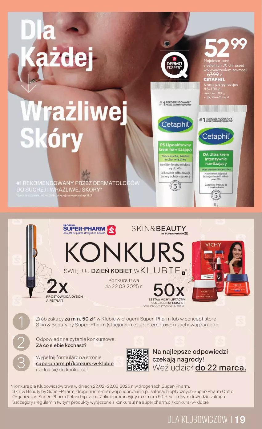 Gazetka promocyjna Super Pharm - Gazetka - ważna 19.03 do 01.04.2025 - strona 19 - produkty: Cetaphil, Koc, Vichy