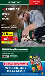 Gazetka promocyjna Lidl - GAZETKA - Gazetka - ważna od 09.08 do 09.08.2025 - strona 15 - produkty: Parkside, Ser, Walizka, Wiertarkowkrętarka, Warka, Tarka, Wkręt, Wkrętarka, Akumulator
