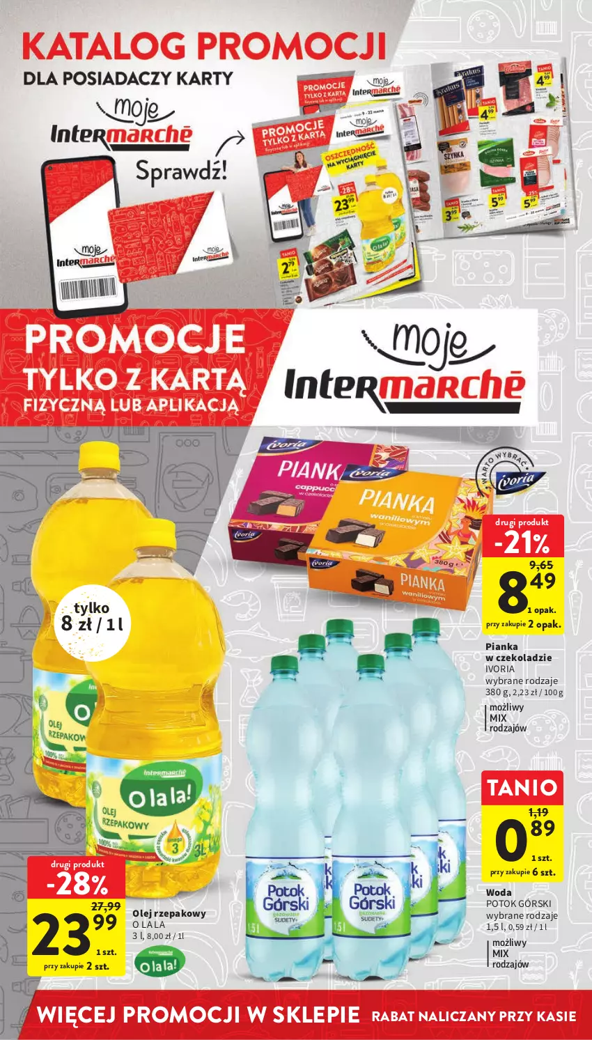 Gazetka promocyjna Intermarche - Gazetka Intermarche - ważna 16.03 do 22.03.2023 - strona 13 - produkty: Olej, Olej rzepakowy, Pianka w czekoladzie, Woda