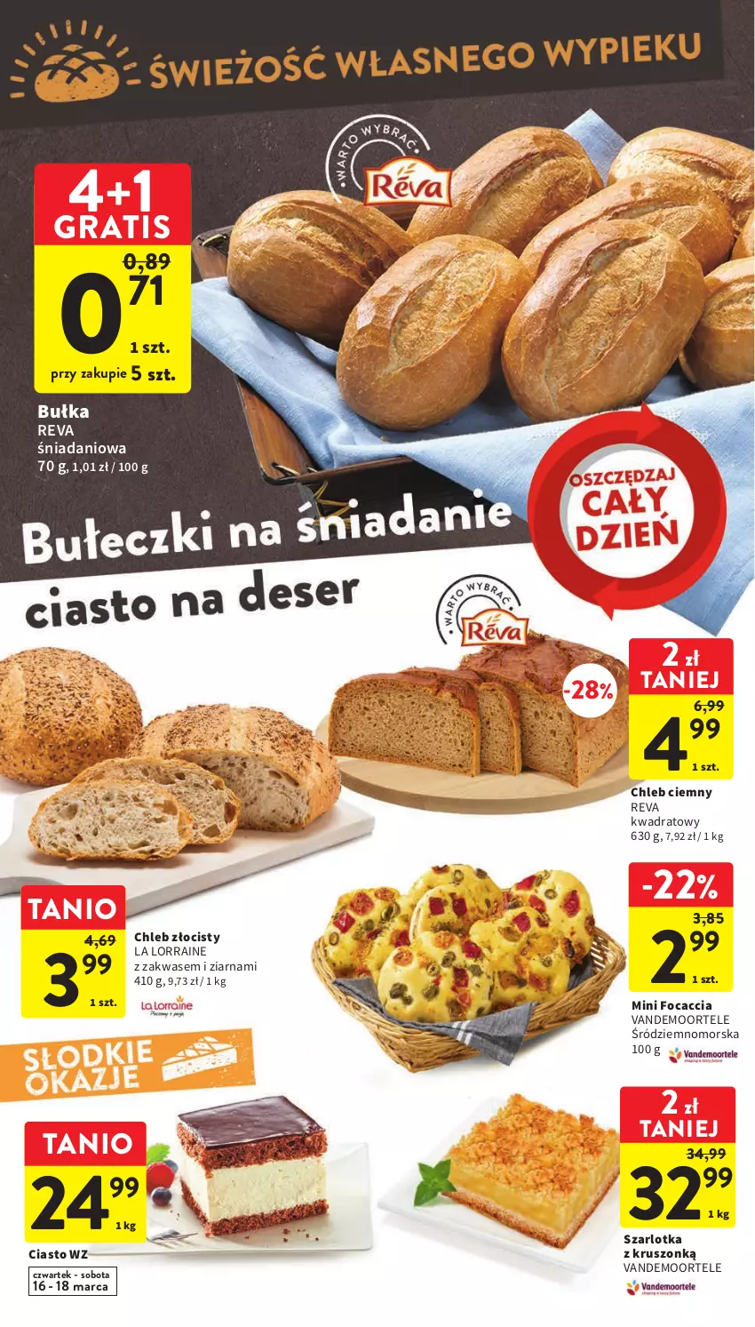 Gazetka promocyjna Intermarche - Gazetka Intermarche - ważna 16.03 do 22.03.2023 - strona 30 - produkty: Bułka, Chleb, Danio, Focaccia, Gra, Szarlotka