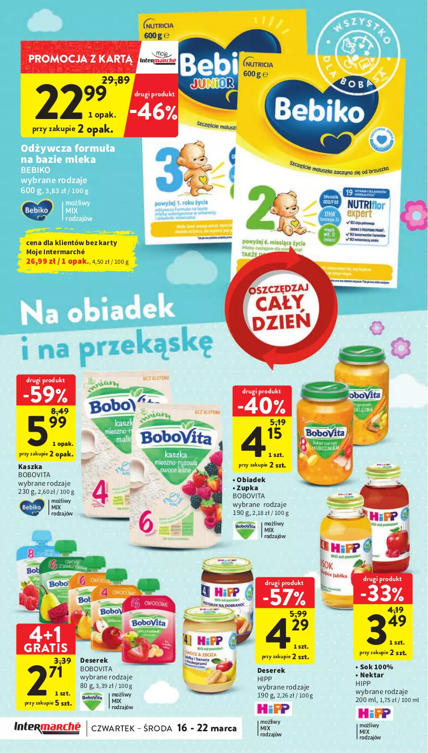 Gazetka promocyjna Intermarche - Gazetka Intermarche - ważna 16.03 do 22.03.2023 - strona 38 - produkty: Bebiko, BoboVita, Deser, Gra, HiPP, Nektar, Ser, Serek, Sok