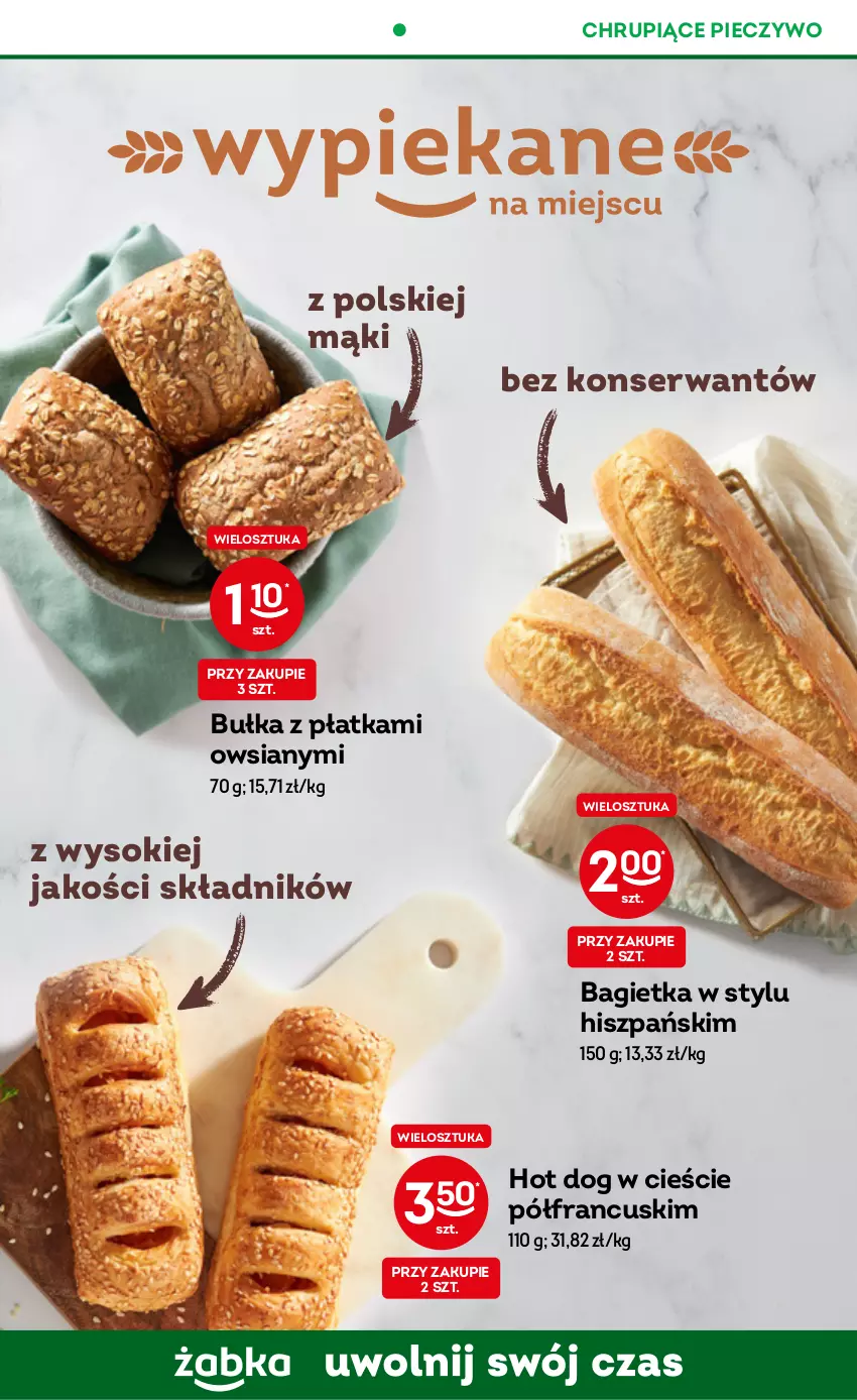 Gazetka promocyjna Żabka - ważna 26.10 do 01.11.2022 - strona 31 - produkty: Bagietka, Bułka, Hot dog, Piec, Pieczywo, Ser, Sok