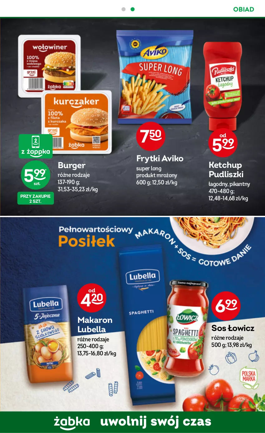 Gazetka promocyjna Żabka - ważna 26.10 do 01.11.2022 - strona 41 - produkty: Bell, Bella, Burger, Frytki, Ketchup, Lubella, Makaron, Pudliszki, Sos