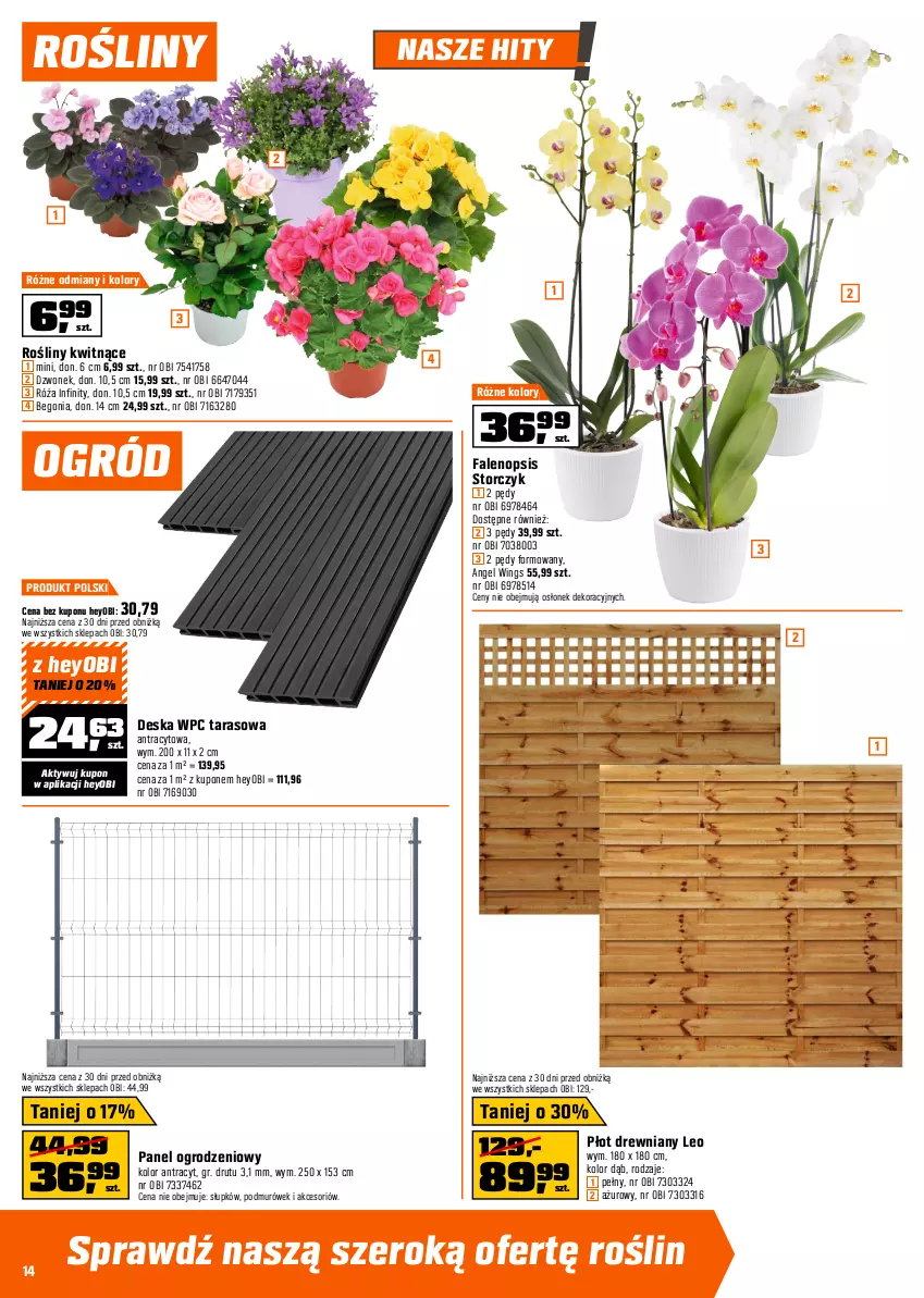Gazetka promocyjna Obi - Gazetka OBI - ważna 19.02 do 10.03.2026 - strona 14 - produkty: Dzwonek, Fa, Gra, Kosz, Ogród, Róża, Storczyk, Tunel