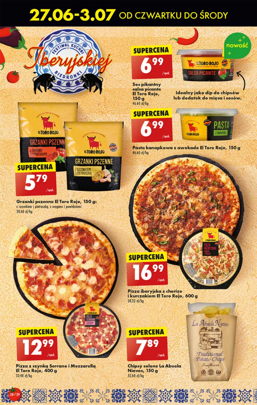 Gazetka promocyjna Biedronka - Od czwartku - ważna 27.06 do 03.07.2024 - strona 34 - produkty: Chipsy, Fa, Kurczak, Pizza, Salsa, Ser, Sos