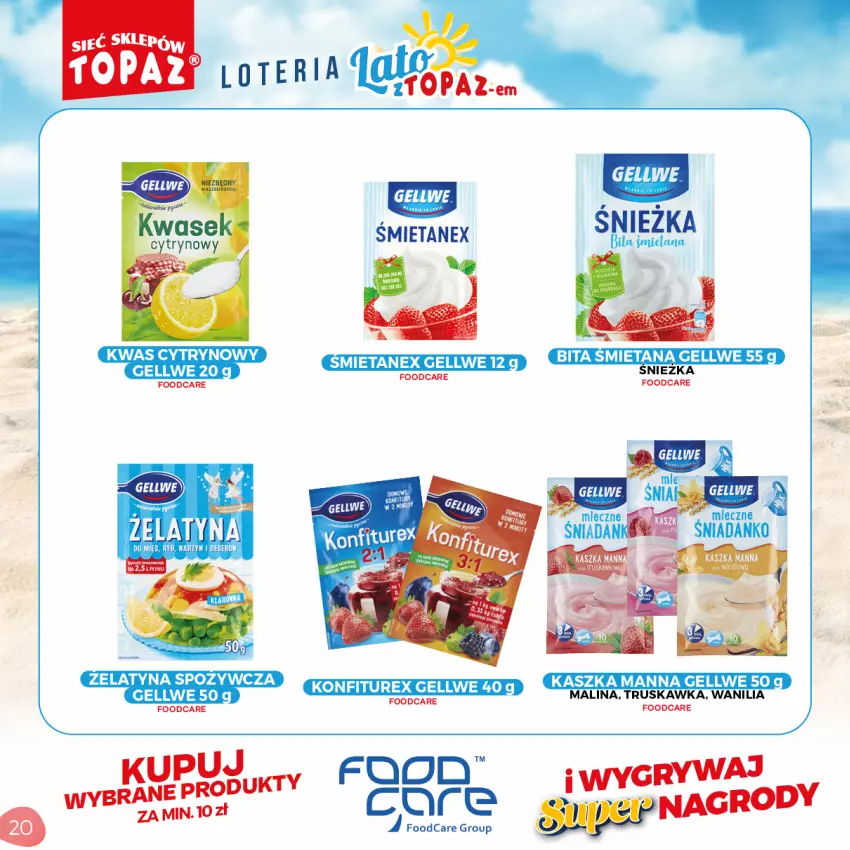 Gazetka promocyjna Topaz - Gazetka - ważna 05.07 do 05.09.2021 - strona 20 - produkty: Deser, Gry, Kwas cytrynowy, Ser