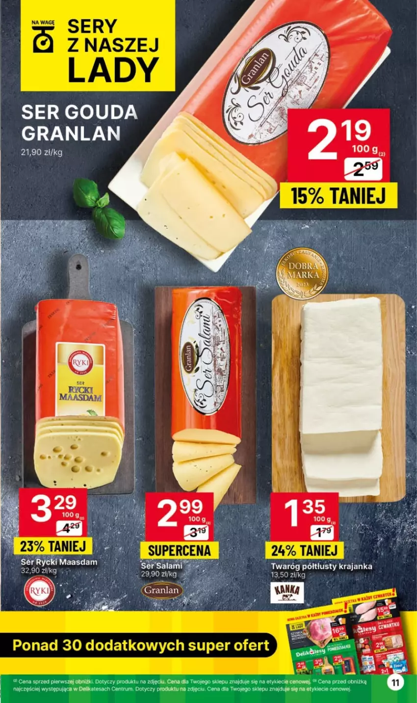 Gazetka promocyjna Delikatesy Centrum - Gazetka DC43 czw-sr - ważna 02.11 do 08.11.2023 - strona 11 - produkty: Gouda, Gra, Maasdam, Rum, Ser