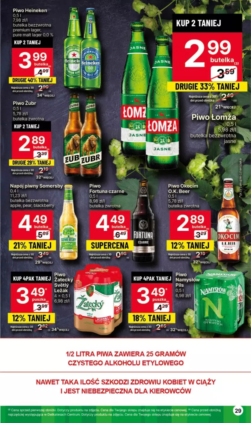 Gazetka promocyjna Delikatesy Centrum - Gazetka DC43 czw-sr - ważna 02.11 do 08.11.2023 - strona 29 - produkty: Fortuna, Gra, Heineken, Koc, Napój, Okocim, Piec, Piwa, Piwo, Pur, Rum