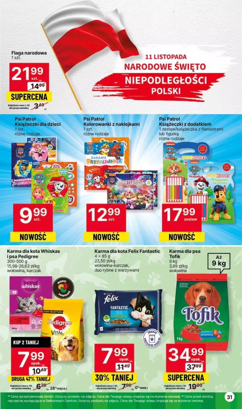 Gazetka promocyjna Delikatesy Centrum - Gazetka DC43 czw-sr - ważna 02.11 do 08.11.2023 - strona 31 - produkty: Fa, Fanta, Felix, Kurczak, Pedigree, Rum, Warzywa, Whiskas, Wołowina