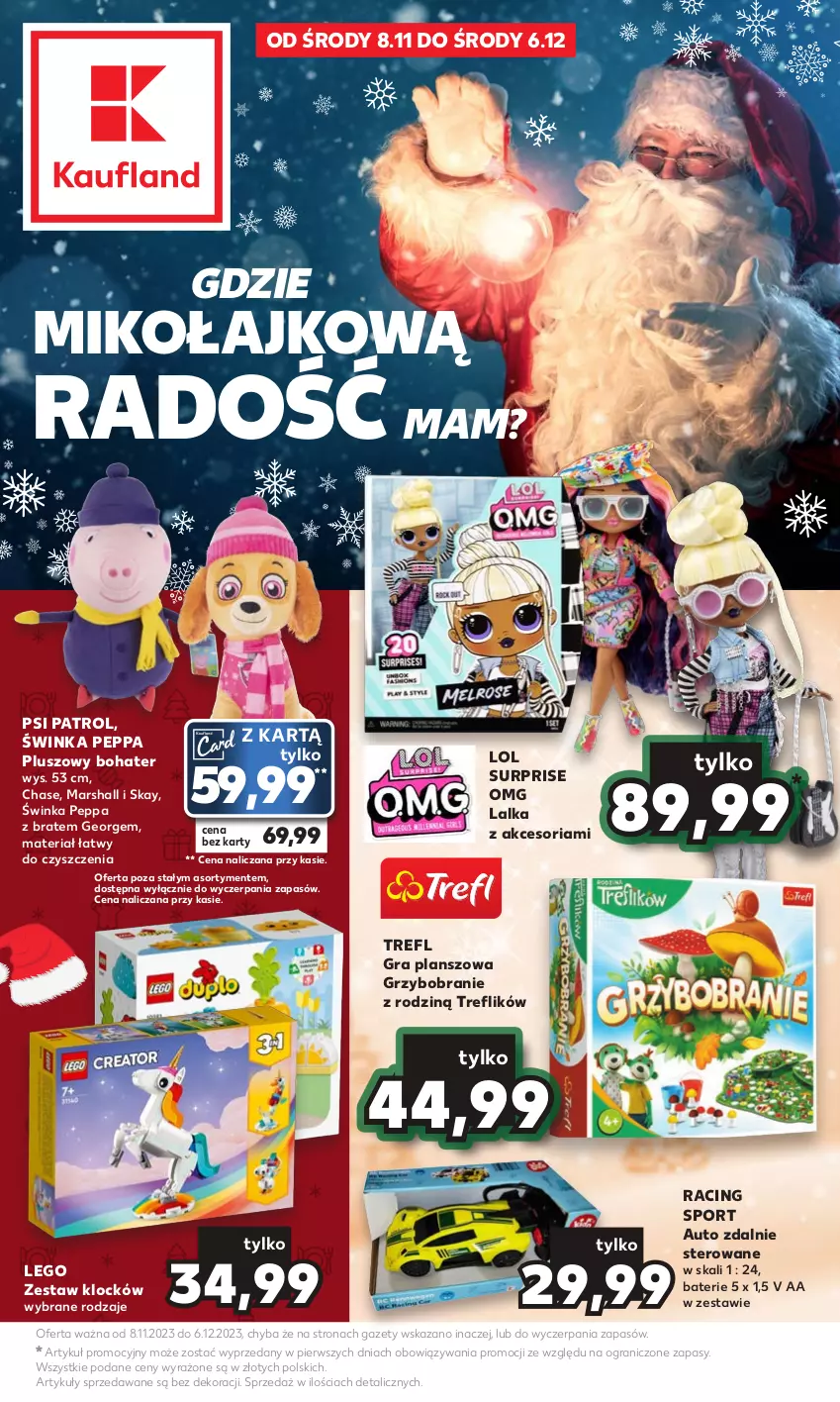 Gazetka promocyjna Kaufland - Kaufland - ważna 08.11 do 06.12.2023 - strona 1 - produkty: Gra, Inka, Lalka, LEGO, Mars, Por, Psi Patrol, Sport