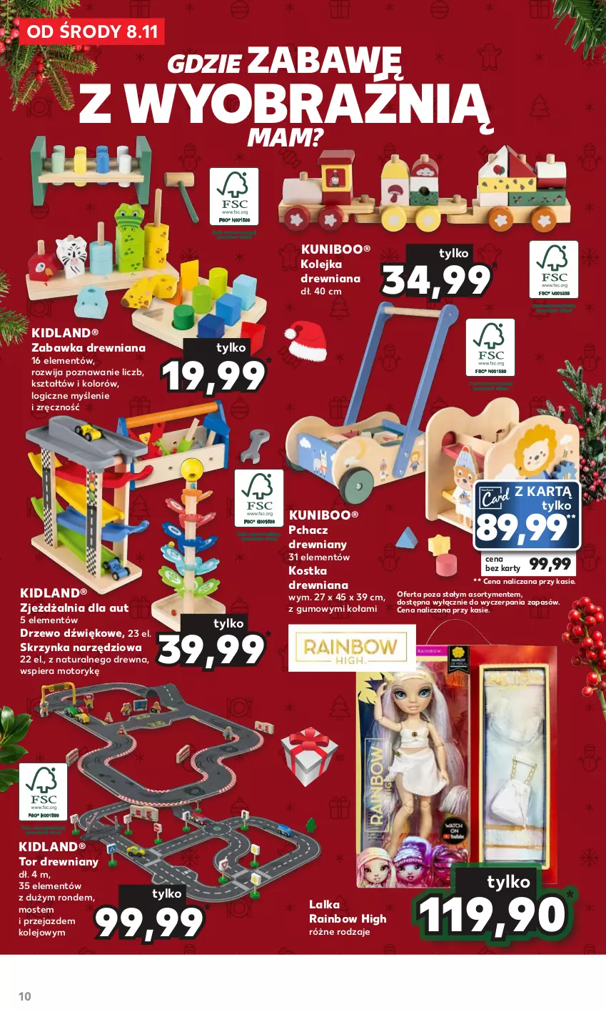 Gazetka promocyjna Kaufland - Kaufland - ważna 08.11 do 06.12.2023 - strona 10 - produkty: Kolejka, Lalka, Olej, Skrzynka narzędziowa, Zabawka