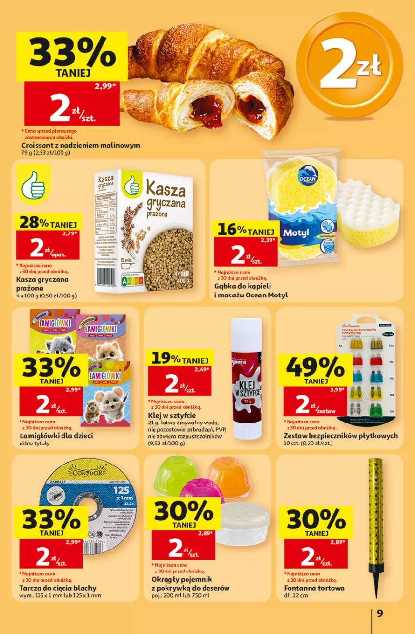 Gazetka promocyjna Auchan - Gazetka 30 Lat Hipermarket Auchan - ważna 17.09 do 23.09.2026 - strona 9 - produkty: Croissant, Deser, Dzieci, Gry, HP, Kasza, Kasza gryczana, Klej, Piec, Pojemnik, Ser