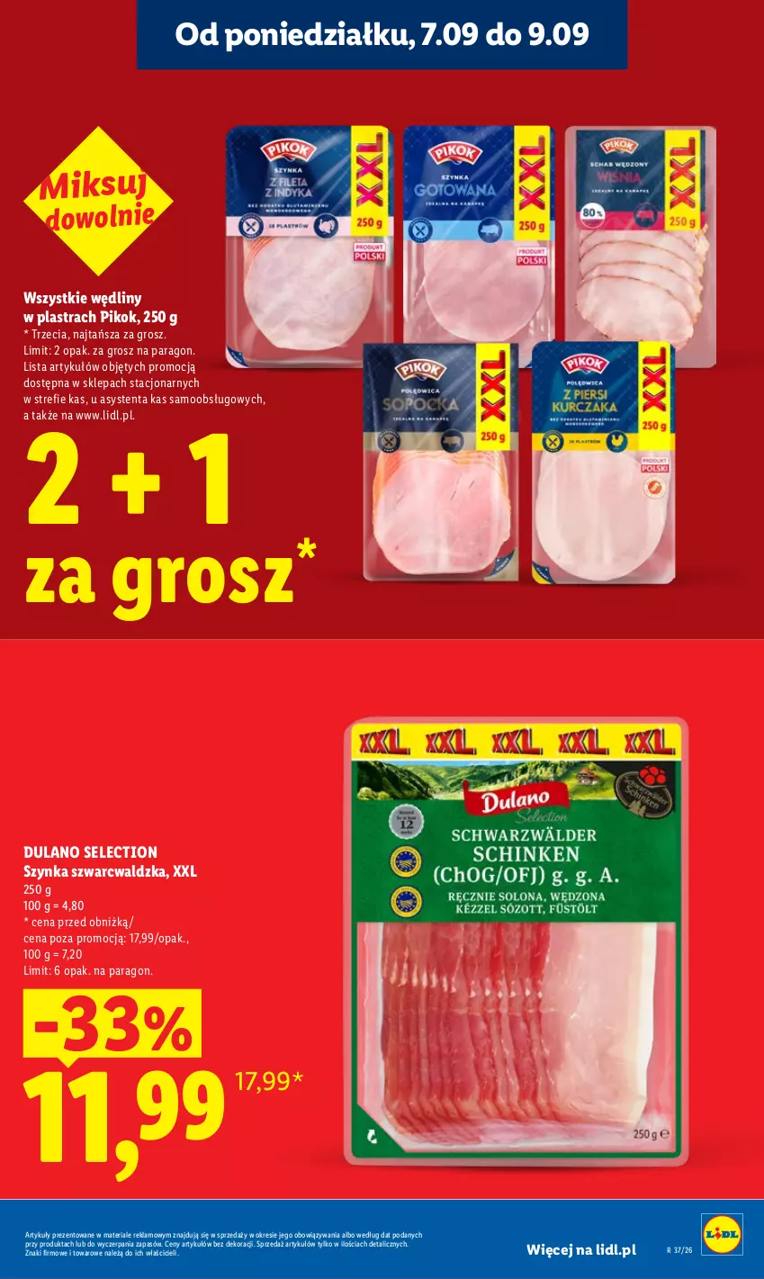 Gazetka promocyjna Lidl - Gazetka ważna od 7.09 do 9.09 - ważna 07.09 do 09.09.2026 - strona 13 - produkty: Dulano, PIKOK, Szynka