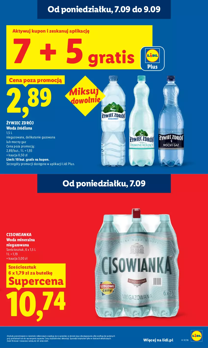 Gazetka promocyjna Lidl - Gazetka ważna od 7.09 do 9.09 - ważna 07.09 do 09.09.2026 - strona 17 - produkty: Cisowianka, Gra, LANA, Woda, Woda mineralna