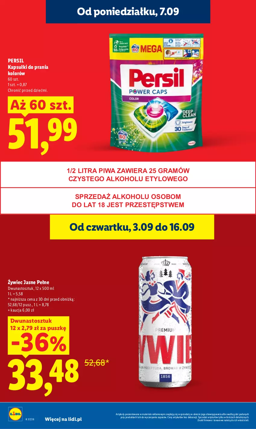 Gazetka promocyjna Lidl - Gazetka ważna od 7.09 do 9.09 - ważna 07.09 do 09.09.2026 - strona 20 - produkty: Gra, Kapsułki do prania, Persil, Piwa