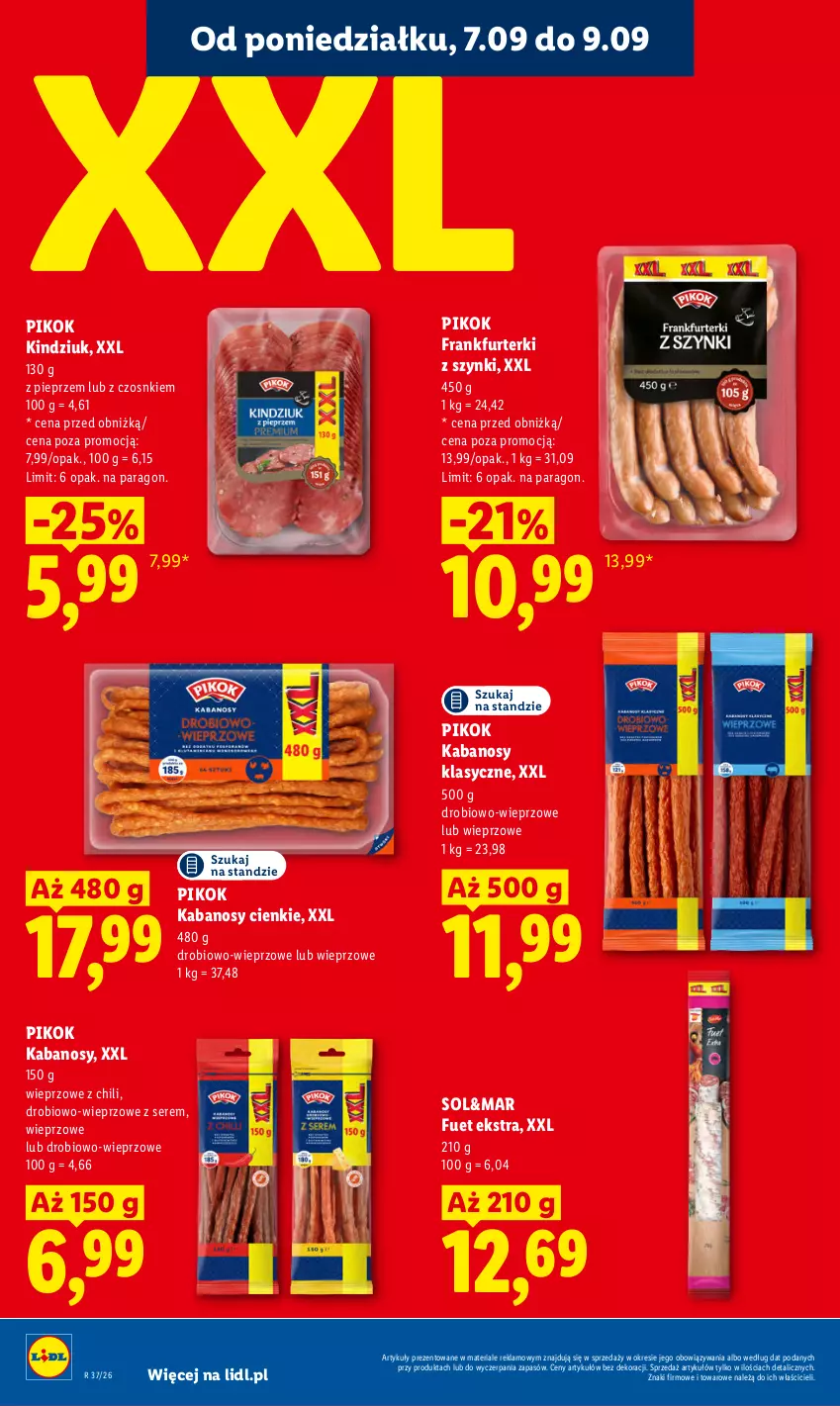 Gazetka promocyjna Lidl - Gazetka ważna od 7.09 do 9.09 - ważna 07.09 do 09.09.2026 - strona 38 - produkty: Frankfurterki, Kabanos, Kindziuk, Pieprz, PIKOK, Ser